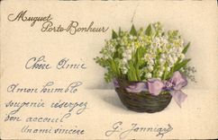 CPA Fantaisie Bonne Fete Fleurs Muguet
