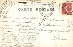 VINTAGE POSTCARD Fantaisie Woman Flowers I Offer Them to You