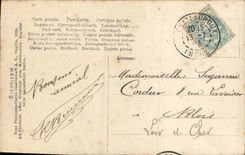 VINTAGE POSTCARD Fantasy Woman Cross