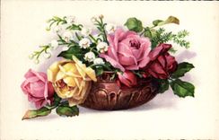 CPA Fantaisie Fleurs