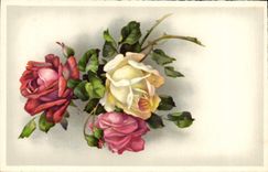 CPA Fantaisie Fleurs