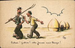 VINTAGE POSTCARD Fantaisie Owner owner Your wife misleads us