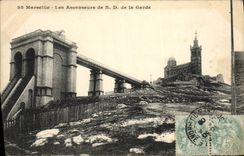 CPA Marseille Les ascenseurs de ND de la GArde