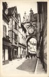 VINTAGE POSTCARD Auxerre Carries Clock and House of 15th