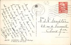 CPA Auxerre Porte de L'Horloge et Maison du 15eme