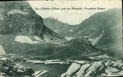 CPA Les chalets d'Haut pres de Gramont Frontiere Suisse