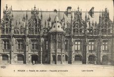 VINTAGE POSTCARD Rouen Law courts Principal Frontage
