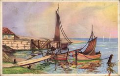 CPA Fantaisie Bateau 