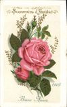 VINTAGE POSTCARD Fantasy Flowers Souvenirs Of Friendship