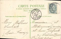 VINTAGE POSTCARD Fantasy Flowers Souvenirs Of Friendship