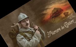 VINTAGE POSTCARD Fantasy Man Hairy Soldier Militaria Dawn of Glory