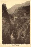 VINTAGE POSTCARD the Pit of the Bridge Napoleon Route of Luz has Gavarnie