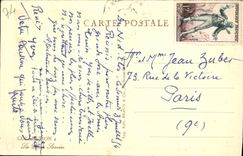 Mar de Chamonix de la POSTAL de la VENDIMIA del verde de las agujas de hielo y grueso