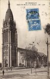 VINTAGE POSTCARD Bordeaux Church Marie Saint with the Country house