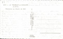 MODERN CARD Tremblay On Mauldre Panorama with the Mill of Bar
