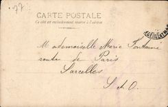 VINTAGE POSTCARD Fontainebleau Castle Carries Golden