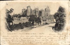 VINTAGE POSTCARD Castle of Pane Seen from of the Road of Rennes