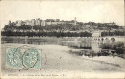 VINTAGE POSTCARD Chinon the Castle and Banks of Vienna