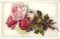 CPA Fantaisie Fleurs