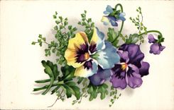 CPA Fantaisie Fleurs