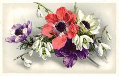 CPA Fantaisie Fleurs