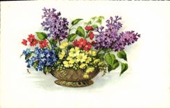 CPA Fantaisie Fleurs