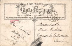 VINTAGE POSTCARD Fantasy Woman Which the thought brings closer you