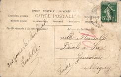 VINTAGE POSTCARD Fantasy Woman in fur coat