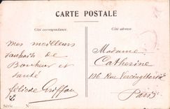 CPA Fantaisie Fleurs Oiseau 