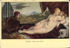 VINTAGE POSTCARD Tiziano Vensua DNN amor