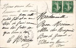 VINTAGE POSTCARD Fantasy Woman Etoile of happiness