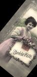 CPA Fantaisie Femme Timbre Semeuse 