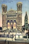 Basílica de Lyon de la POSTAL de la VENDIMIA del ataque frontal de Fourviere