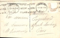 Basílica de Lyon de la POSTAL de la VENDIMIA del ataque frontal de Fourviere