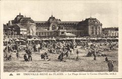 CPA Trouville Reine Des Plages La Plage Devant La Casino