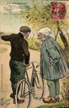 CPA En Normandie Velo Cycle folklore 