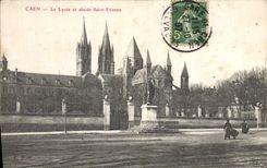 VINTAGE POSTCARD Caen Holy Lyce And Abside Etienne
