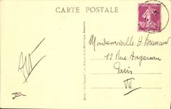 VINTAGE POSTCARD Caen Interior Court Of the House De Carran