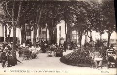 VINTAGE POSTCARD Contrexeville the Cure Of air In the Park