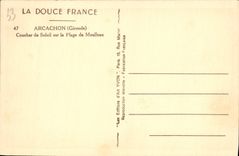 VINTAGE POSTCARD Arcachon Sunset On the Beach De Moulleau