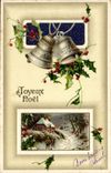 VINTAGE POSTCARD Fantasy Christmas Bells