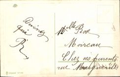 CPA Fantaisie Fleurs Poissons