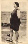 VINTAGE POSTCARD Cayeux On Sea With the Sea bathings a Bather