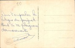 VINTAGE POSTCARD Cayeux On Sea With the Sea bathings a Bather