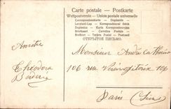 CPA Fantaisie Fleurs Trefles Fer a cheval