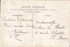 VINTAGE POSTCARD Fantasy Woman Happy New Year Telegram