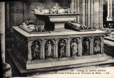 Abadía de la POSTAL de la VENDIMIA Saint de la tumba de Denis de louis de Orleans y de la tarjeta del día de San Valentín de Milano