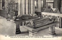 Abadía de la POSTAL de la VENDIMIA Saint de la tumba de Denis de la cuenta Palatine de Artois del d de Roberto de Borgoña