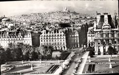 CPM Paris Vu D'En Haut Des Tuileries Au Sacre Coeur