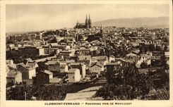 POSTAL Clermont-Ferrand Panorama Taken De Montjuzet de la VENDIMIA